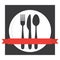 Food Cafe Cutlery Logo