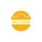 Food call logo design. Burger delivery logo concept.