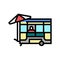 food cart color icon vector illustration