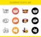 Food categories icons set