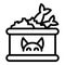 Food for cats icon, outline style