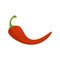 Food chili pepper icon flat isolated vector