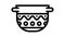 food clay crockery line icon animation