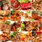 Food Collage. Gourmet Restaurant Meat Set