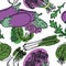 Food Collection Delicious spring salad with eggplant Seamless pattern