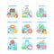 Food Collection Set Icons Vector Illustrations