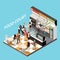 Food Court Isometric View