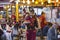 Food courts with traditional sandwiches with fish in Istanbul near the Galata Bridge