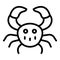 Food crab icon outline vector. Japan food