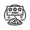 food critic restaurant chef line icon  illustration