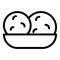 Food croquette icon outline vector. Potato ball