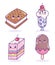 Food cute milkshake ice cream in stick jelly cartoon