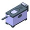 Food deep fryer icon, isometric style