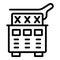 Food deep fryer icon, outline style