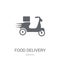 food delivery icon. Trendy food delivery logo concept on white b