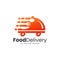 food delivery vector log template