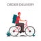 Food delivery web banner. Online delivery concept