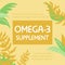 Food and dietary supplements, omega 3 banners