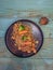 Food, dish, pasta, plate, aesthetic, aglio olio