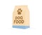 Food for dogs package logo design. Healthy nutrition for pets, Tasty pet food, Dry pet food vector design.