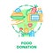 Food Donation Vector Concept Color Illustration flat