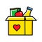 Food donations design icon vector flat isolated illustration