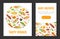 Food and Drink Banner Design with Different Served Dish Vector Template