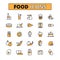 Food And Drink Line Icons Set
