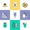 Food and drinks pictogram icons set