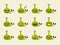 Food emoji vector illustration: olive oil bottle