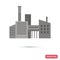 Food factory flat illustration in black and white colors