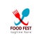 Food Fest Logo Vector Template Design Illustration