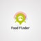 Food finder location logo vector, icon, element, and template for company