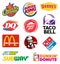 Food franchises logo collection