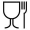 Food grade icon, food safe sign, food grade symbol, isolated vector illustration.