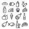 Food grocery icons