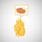 Food healthy heart chicken concept design icon