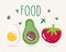 Food healthy nutrition vitamin fresh organic boiled egg avocado and tomato