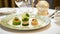 Food, hospitality and room service, starter appetisers as exquisite cuisine in hotel restaurant a la carte menu