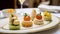 Food, hospitality and room service, starter appetisers as exquisite cuisine in hotel restaurant a la carte menu, culinary art and