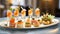 Food, hospitality and room service, starter appetisers as exquisite cuisine in hotel restaurant a la carte menu, culinary art and