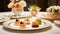 Food, hospitality and room service, starter appetisers as exquisite cuisine in hotel restaurant a la carte menu, culinary art and