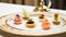 Food, hospitality and room service, starter appetisers as exquisite cuisine in hotel restaurant a la carte menu, culinary art and