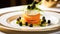 Food, hospitality and room service, starter appetisers with caviar as exquisite cuisine in hotel restaurant a la carte menu,