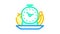 food by hour color icon animation