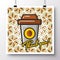 Food icons_poster on a vintage pattern background_40