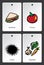 Food illustration vocabulary card