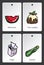 Food illustration vocabulary card