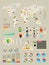 Food Infographic set with colorful charts