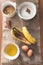 Food ingredients for banana bread